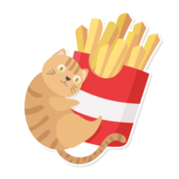 gatto e cibo cartone animato png