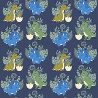 Dinosaurs seamless patterns. You may create awesome fabric and pillow design photo