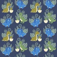 Dinosaurs seamless patterns. You may create awesome fabric and pillow design photo