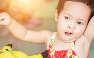 Portrait of adorable little girl photo