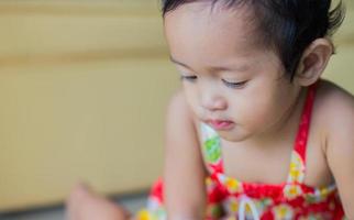 Portrait of adorable little girl photo