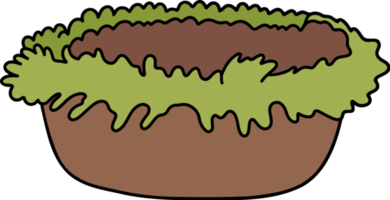 illustration de pot de plante en bois png