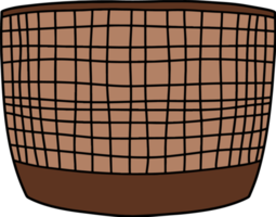 ilustración de maceta de madera png
