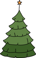 Christmas Tree, Christmas pine tree illustration png