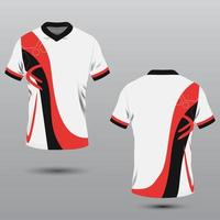 plantilla de vector de concepto de diseño de camiseta de camiseta deportiva de camuflaje. concepto de jersey con vista frontal y trasera para uniformes de cricket, voleibol, tenis y bádminton