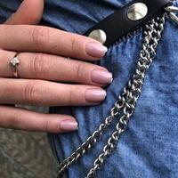 French manicure on the nails. French manicure design. Manicure gel nail polish photo