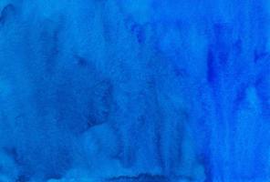 Watercolor deep blue background texture hand painted. Aquarelle sky blue abstract backdrop. photo