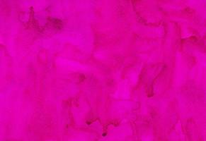 Watercolor bright pink background texture painting. Vintage watercolour deep crimson backdrop. Stains on paper. photo
