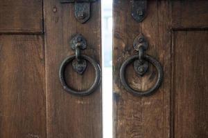 Texture of old wood, texture of a wooden door with a natural pattern. background. photo