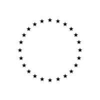 Star in circle icon. Frame from stars solated on white background vector