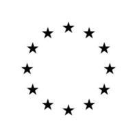 Star in circle icon. Frame from stars solated on white background vector