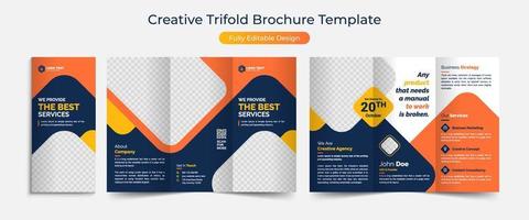 Creative Corporate Business Trifold Brochure Template Design, abstract business Trifold brochure, vector brochure template design. Brochure design, cover, annual report, poster