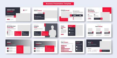 diseño de plantilla de diapositivas de presentación de negocios creativos. uso para antecedentes de presentación modernos, diseño de folletos, control deslizante de sitios web, página de inicio, informe anual, perfil de empresa vector