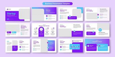 diseño de plantilla de diapositivas de presentación de negocios creativos. uso para antecedentes de presentación modernos, diseño de folletos, control deslizante de sitios web, página de inicio, informe anual, perfil de empresa vector