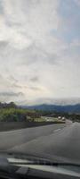 southern landscape of minas gerais moving car on the road photo