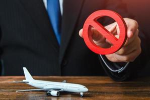 Ban on flights of aircraft. No fly zone. Sanctions. Refusal of aircraft insurance, breaking leasing agreements. Closing air routes. Flight cancellation. Failure safety tests. Penalties, restrictions photo