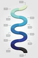 timeline chart template for infographic for presentation for 12 element vector