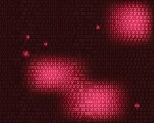 red network light code and data security abstract technology background