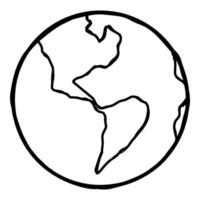 Doodle sketch style of Hand drawn Globe vector illustration for concept design.