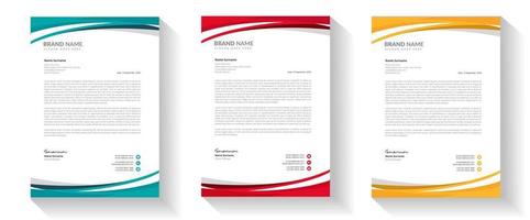 Modern corporate letterhead template design vector