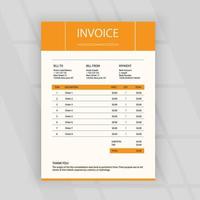 Invoice template design for any kind of invoicing vector