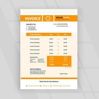 Professional business invoice template design vector