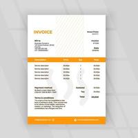 simple business invoice design vector