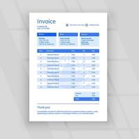 business invoice design for corporate office vector