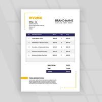 Modern invoice design template vector