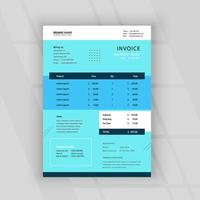 Modern and style design invoice template vector