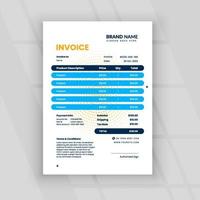 Simple invoice vector template design