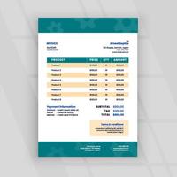 Modern professional style design invoice template vector