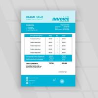 Payment invoice template minimalist design vector