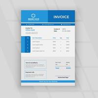 Corporative business invoice  template design vector