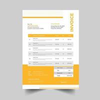 Payment invoice template minimalist design vector