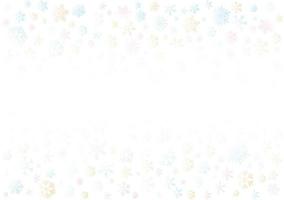 Various colorful snowflakes on white background with blank space. vector