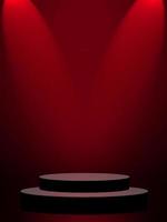 Abstract black and Red gradient. Plain studio background photo
