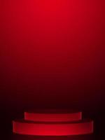 Abstract black and Red gradient. Plain studio background photo