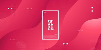 Modern colorful red and pink gradient background with dynamic wave shapes. Abstract template and modern stylish texture. Eps10 vector illustration