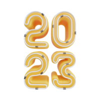 New Year 3D Typography png