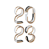 tipografía 3d de año nuevo png