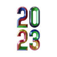 tipografía 3d de año nuevo png