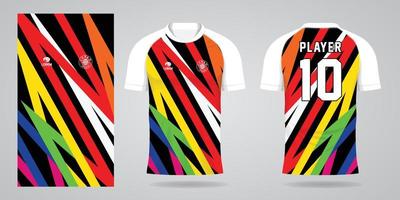 plantilla de diseño deportivo de camiseta de fútbol vector