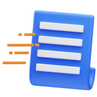 3d rendering of search sending document icon illustration png