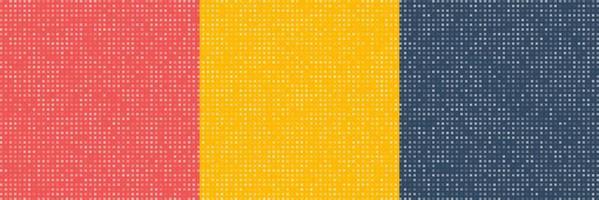 Set of abstract squares pixel mosaic pattern on colorful background and texture vector
