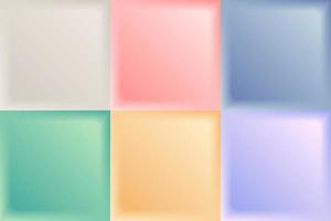 Set of pastel colors squares embossed shapes minimal background and texture vector