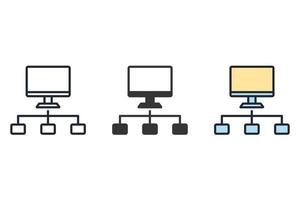 lan network icons  symbol vector elements for infographic web