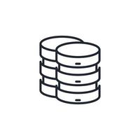 network database icons  symbol vector elements for infographic web