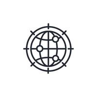 iconos de red global símbolo elementos vectoriales para web infográfico vector