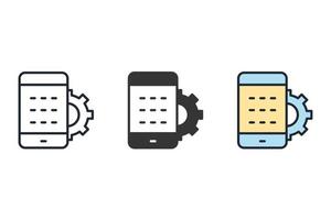 API icons  symbol vector elements for infographic web